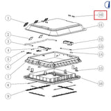 Inserto viti per cupola oblò Di-Tec 700x500 mm