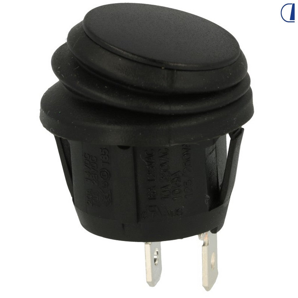 Di-Tec Interruttore unipolare ON-OFF 20A 250V IP65 nero faston