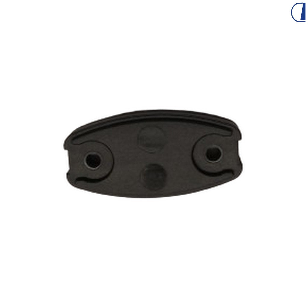 Di-Tec Piastra spessore per fermaporta a mezzaluna nero per 022 FP-BLACK