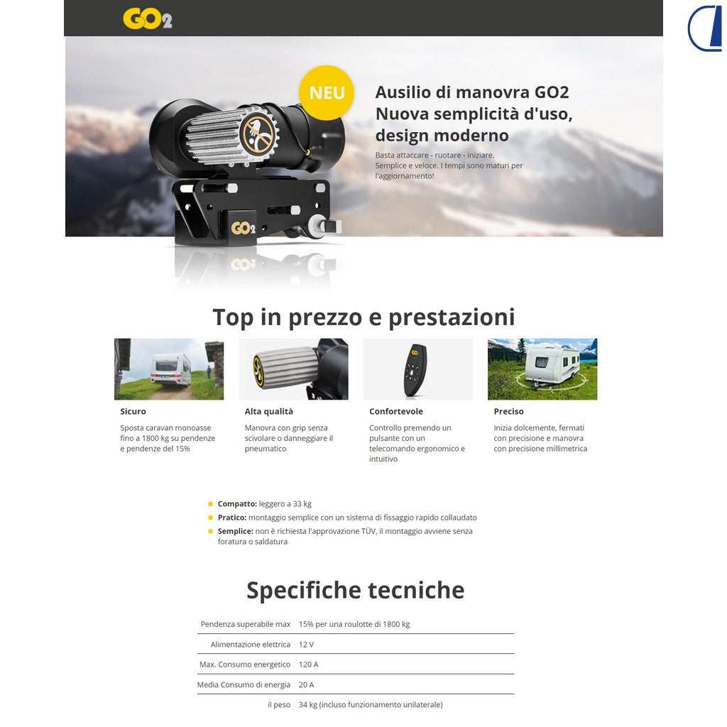 Go2 sistema di manovra manuale