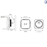 Di-Tec Caricabatterie wireless magnetico Qi2 IPX6 15W 12/24V per camper