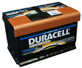 Batería de coche Duracell Advanced 12 V 72 Ah 660 A DX