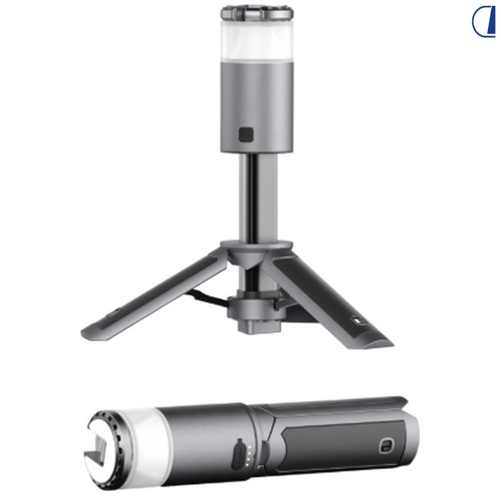 Torcia LED telescopica ricaricabile con testa orientabile 180° e 3 livelli