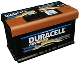 Duracell Advanced car battery 12V 80Ah 700A DX