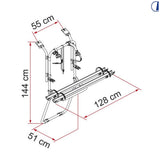 Fiamma Carry-Bike portabici per Vivaro/Trafic/Talento doppia porta, 2 bici 50 kg