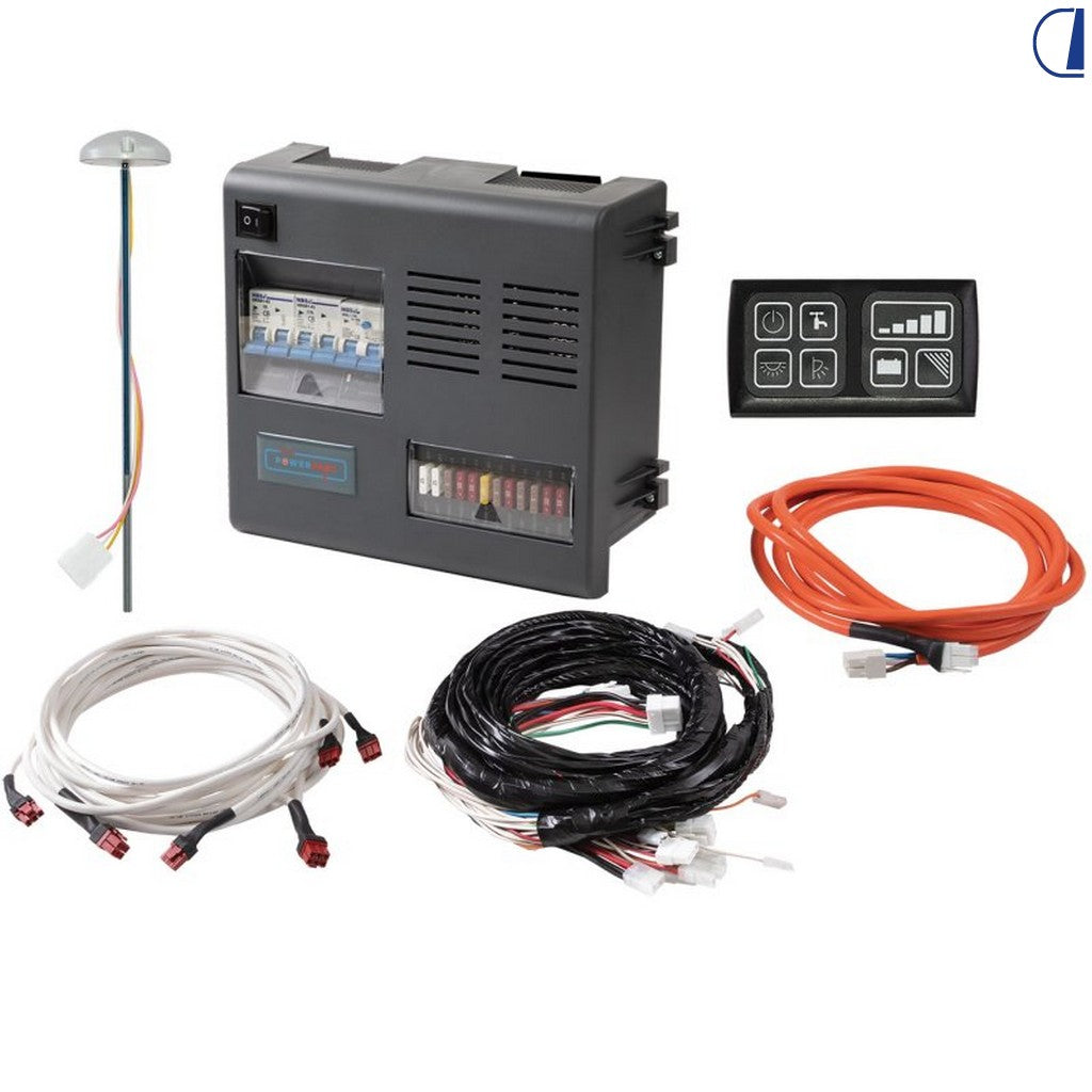 Di-Tec Kit PDU distributore alimentazione precablato 12V/230V con pannello di controllo