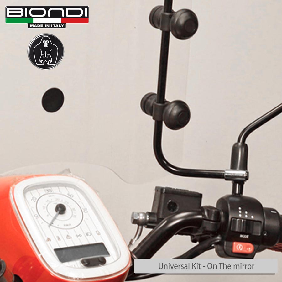 Biondi Universal-Befestigungsset für Windschutzscheiben von Motorrollern und Elektrorollern