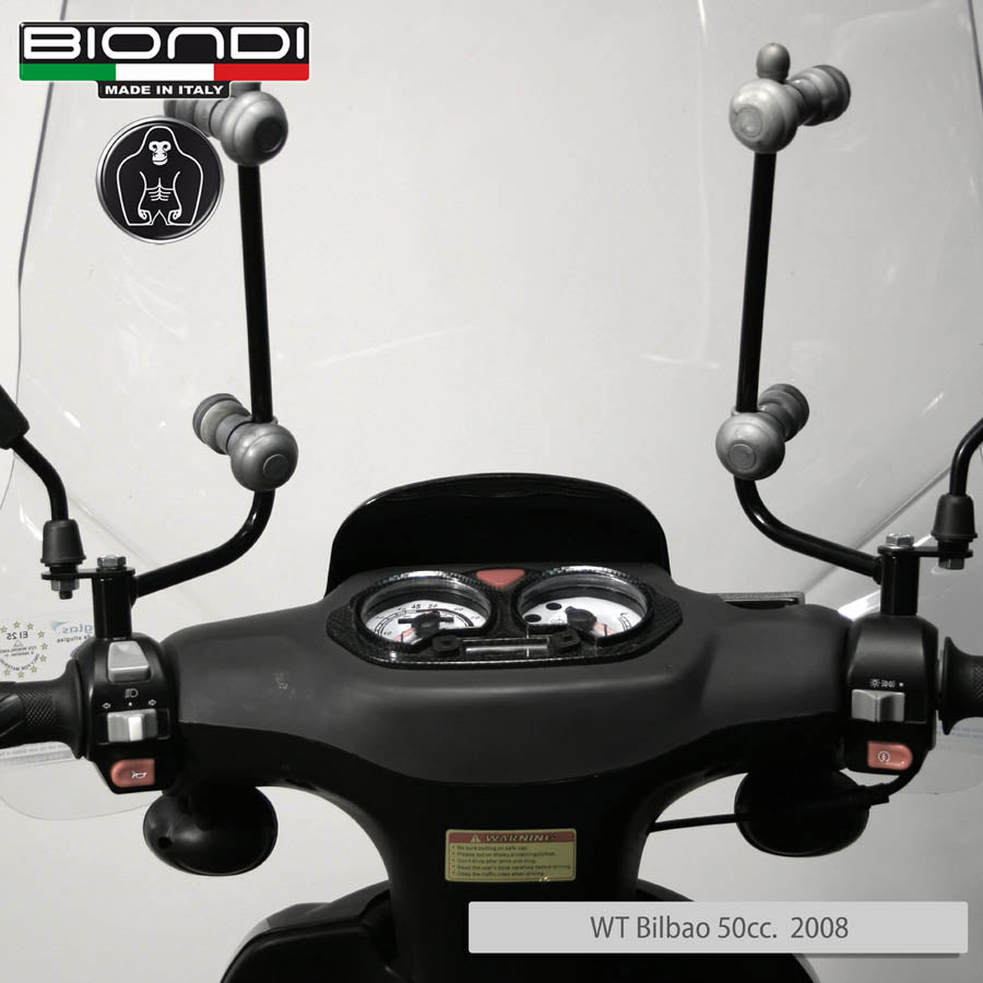 Biondi Parabrezza Pro Trasparente con Attacchi SELFAIP Triciclo Elettrico