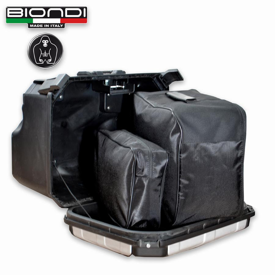Biondi Borse Interne per Valigie Moto Guzzi V85TT Urban - Tris DX+SX+Beauty