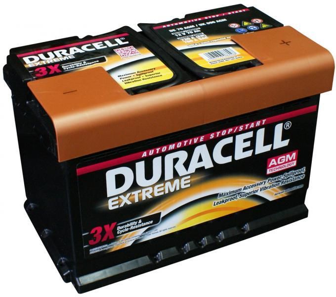 Duracell Extreme AGM 12V 70Ah 720A DX Autobatterie