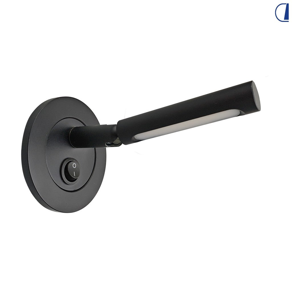 Faretto LED da incasso tondo nero 2W 3000K snodo 90° Ø 40 mm