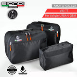 Biondi Borse Interne per Valigie Moto Guzzi V85TT Urban - Tris DX+SX+Beauty