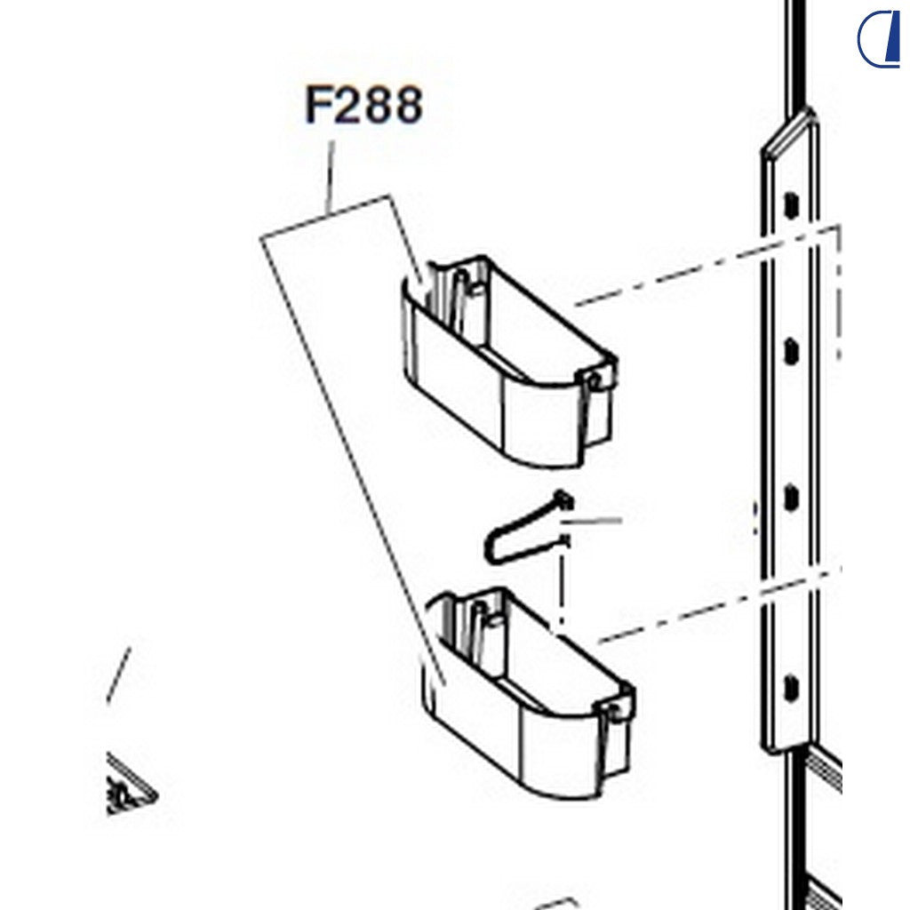 Di-Tec Balconcino slim per frigorifero camper 70-90-140