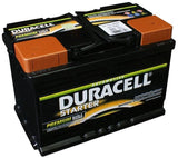 Batería de arranque para coche Duracell 12 V 72 Ah 640 A DX