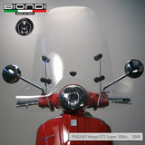 Biondi Parabrezza Mod. Z Trasparente per Vespa e Scooter Stile Classico