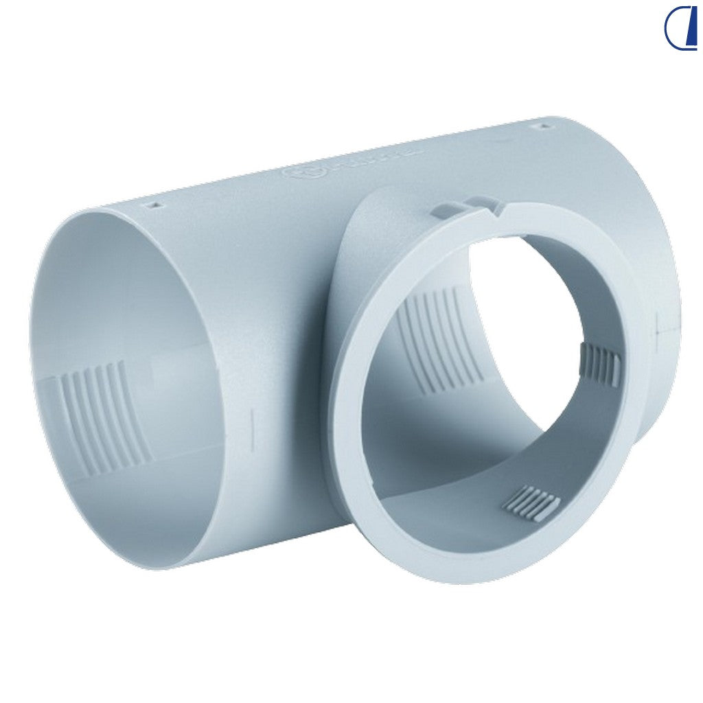 Raccordo a T per bocchetta riscaldamento camper Ø 65/72 mm grigio agata