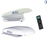 Di-Tec Plusfan oblò ventilato da tetto per camper cupola bianca 400x400 mm