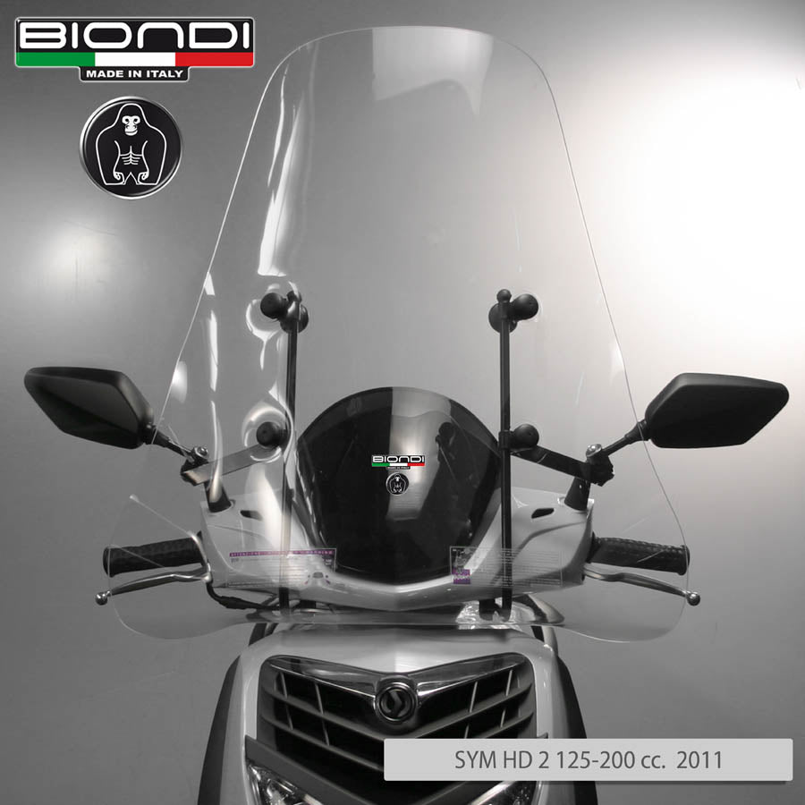 Biondi Parabrezza Club Peugeot LXR 125/200 cc. 2009 - completo di attacchi