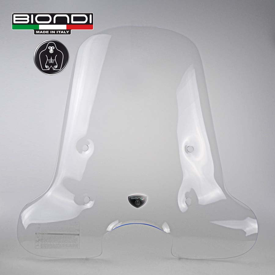 Biondi Parabrezza Z Trasparente + Kit Attacchi Piaggio Liberty 50/125/150 1997-2003
