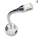 Lampada da lettura flessibile Dimatec Flexi 2 con luce notturna blu, cromato