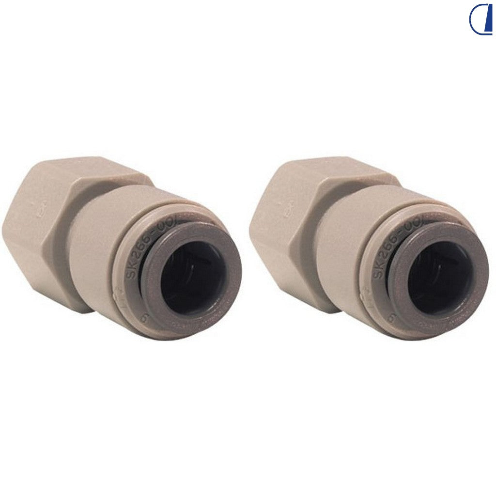 John Guest Raccordo dritto 12 mm filetto femmina 3/8" – conf. 2 pz