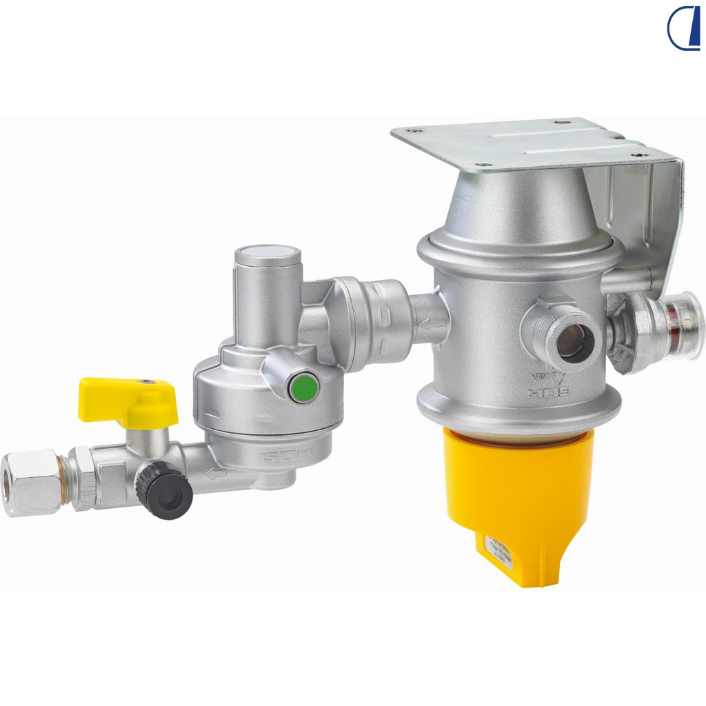 GOK Caramatic Drive Two regolatore di pressione 30 mbar montaggio orizzontale
