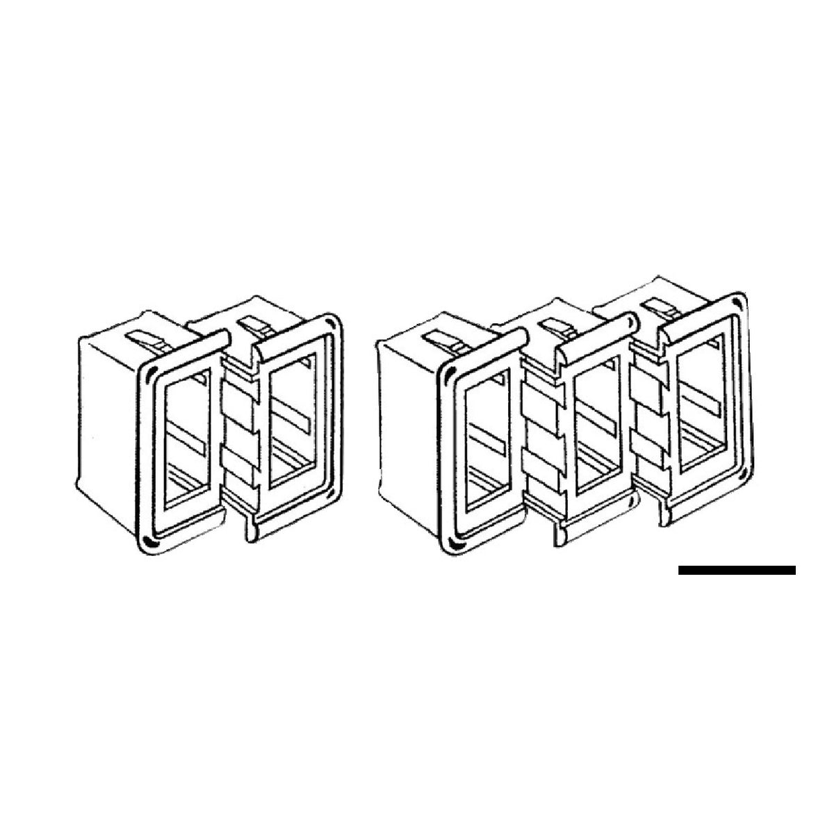 Cornice plastica destra/sinistra nera