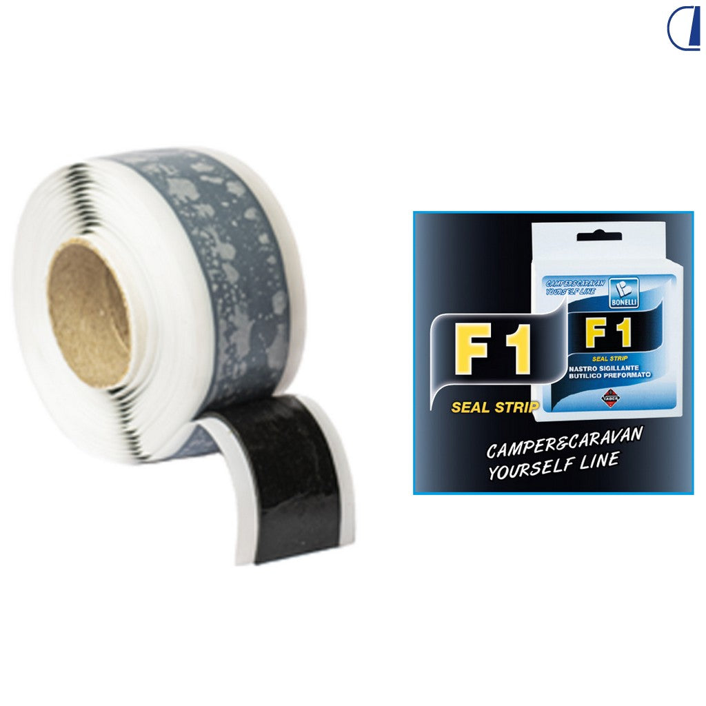 Di-Tec Nastro mastice F1 Seal Strip nero 2x30 mm – rotolo da 3 m