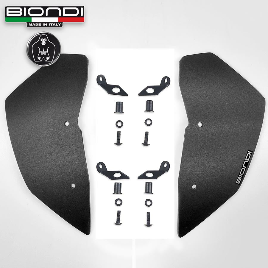 Biondi Deflettori Aria Nero Satinato Moto Guzzi V100 Stelvio e PFF 2024