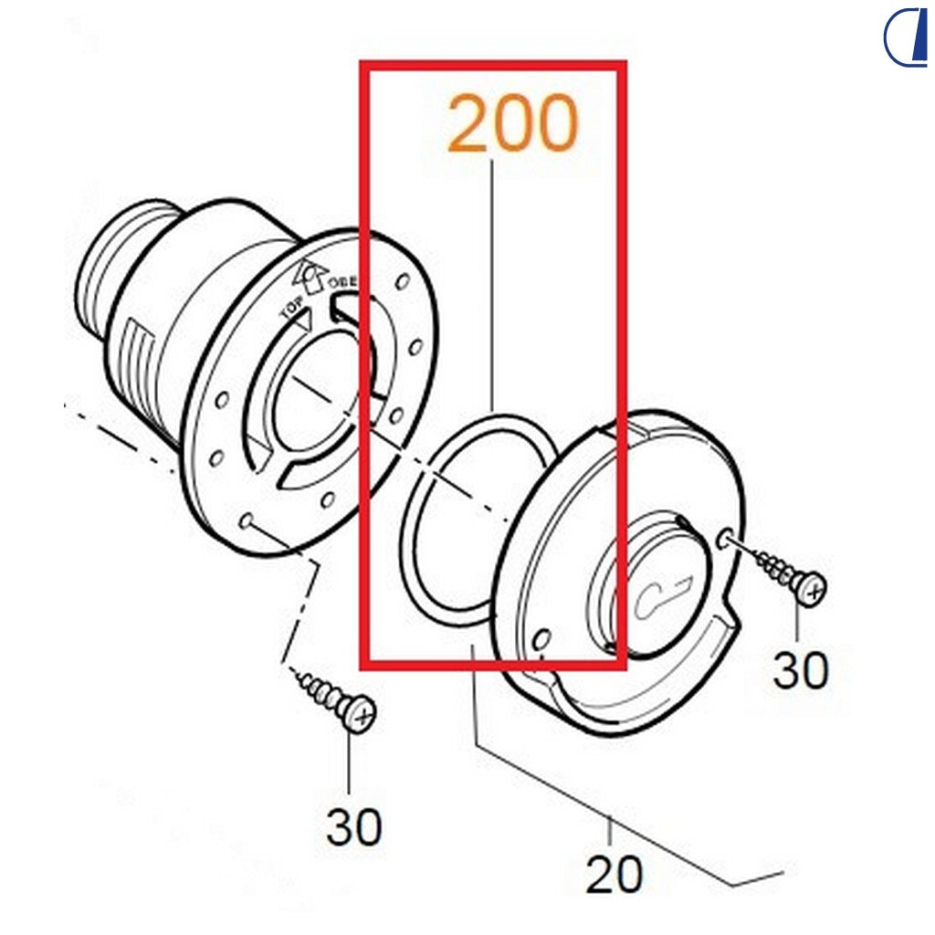 O-ring guarnizione camino esterno per Truma Combi D New Generation