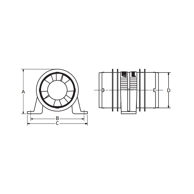 Soplador eléctrico Attwood Blowers Turbo 3000 de 3 pulgadas, resistente al agua, ATT-1733-4