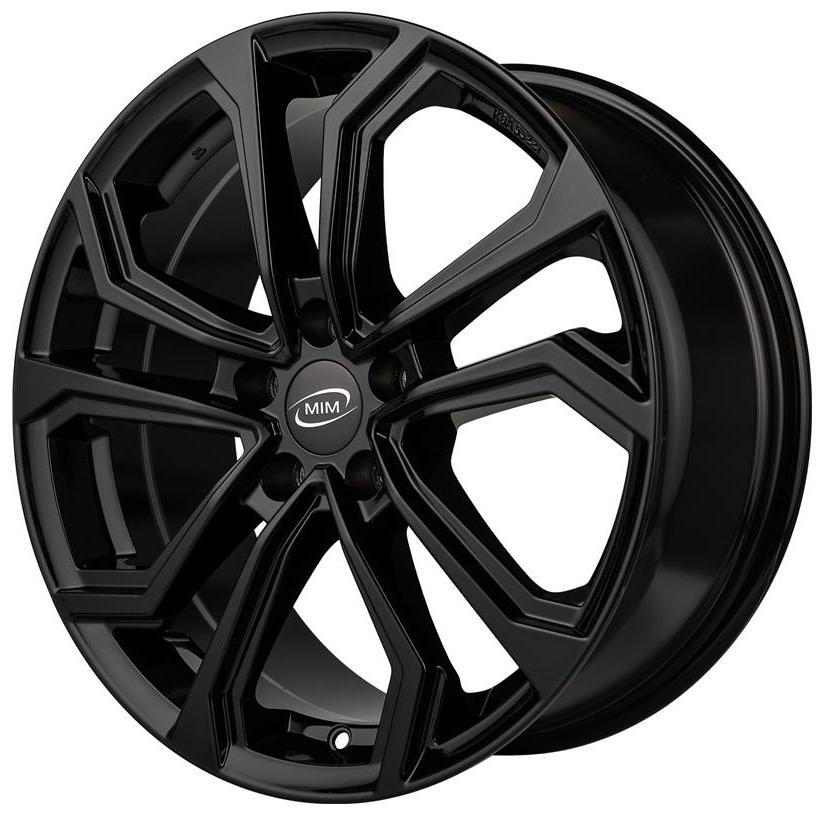 Cerchio in lega mod. ESIS Glossy Black 7,5x17 / 5 fori / PCD 112 / ET 45 / foro centrale 57,1