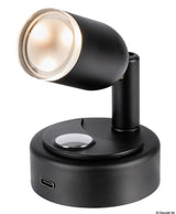 Osculati Faretto LED Snodato con Dimmer e USB-C 12V - Nero