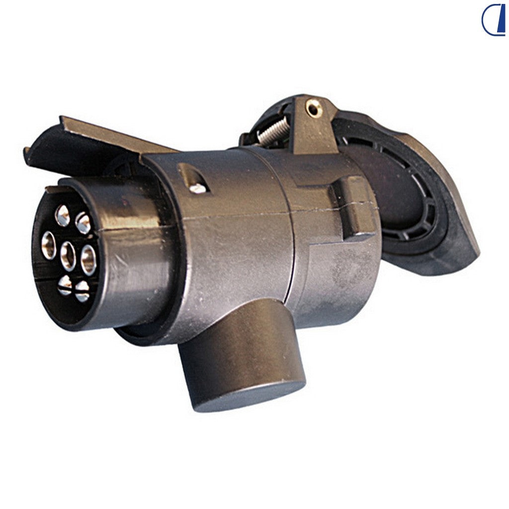 Di-Tec Adattatore spina 7 pin a 13 pin per rimorchio e roulotte