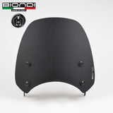 Biondi Cupolino Sport Nero Satinato con Kit Montaggio - Moto Guzzi V7 / Triumph Bonneville / Yamaha XSR / Benelli Imperiale