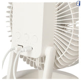 Di-Tec Ventilatore Tramontana con batteria ricaricabile e luce integrata