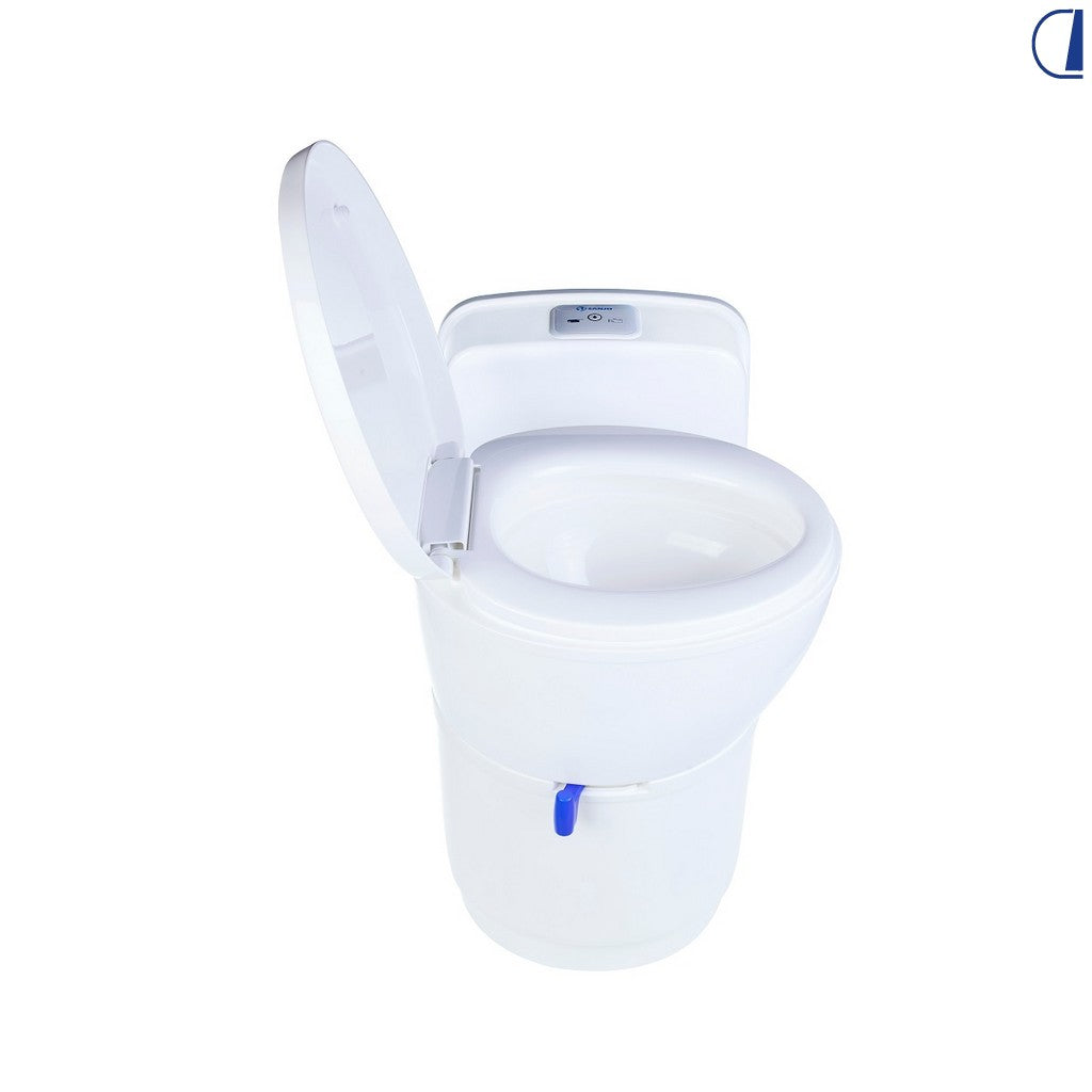 Di-Tec WC girevole per camper con cassetta 17,2 L e sportello 400x400 mm