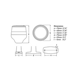 Poste compacto Hella Marine Naviled 360 negro náutico 2LT 980 960-201