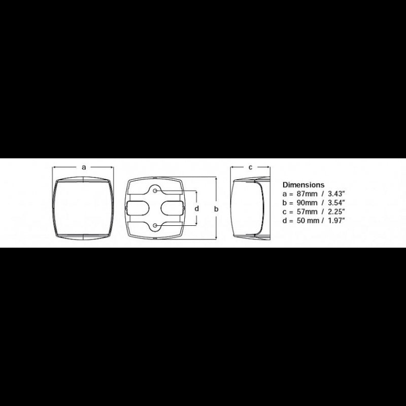 Hella Marine Fanale Nero Pro Led Sinistra/Rosso nautica 2LT 959 900-501