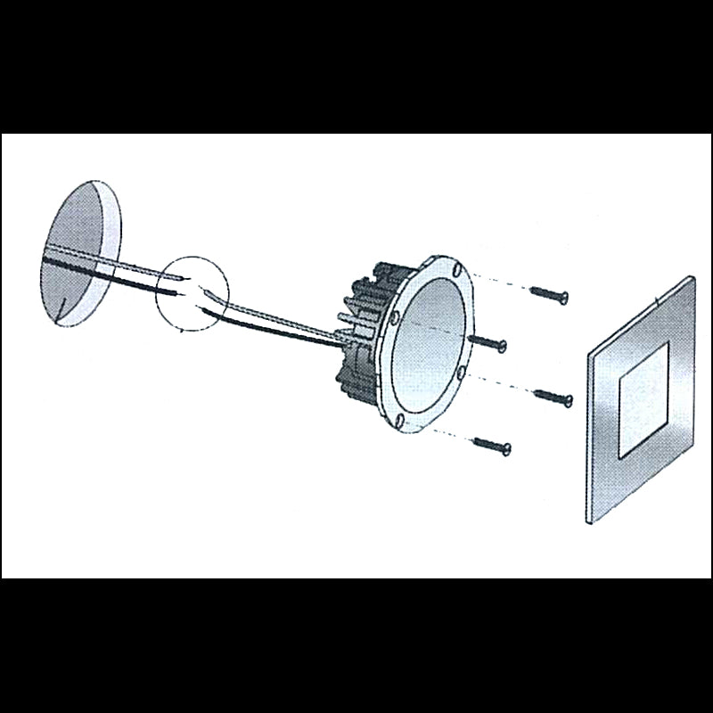Quick Nautical Spotlight for Boats, Recessed, Marine, HP FASP3002X01CD00