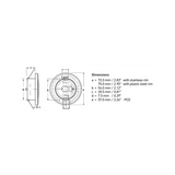 Hella Marine Euroled Faretto Incasso 75 Acciaio Luce Bianca 24 V nautica 2JA 958 110-621