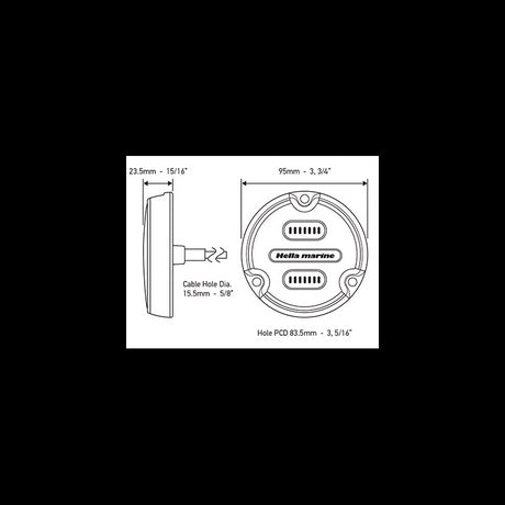 Hella Marine Faro Sub Apelo A1 Led Bianco/Blu nautica 2LT 016 145-011