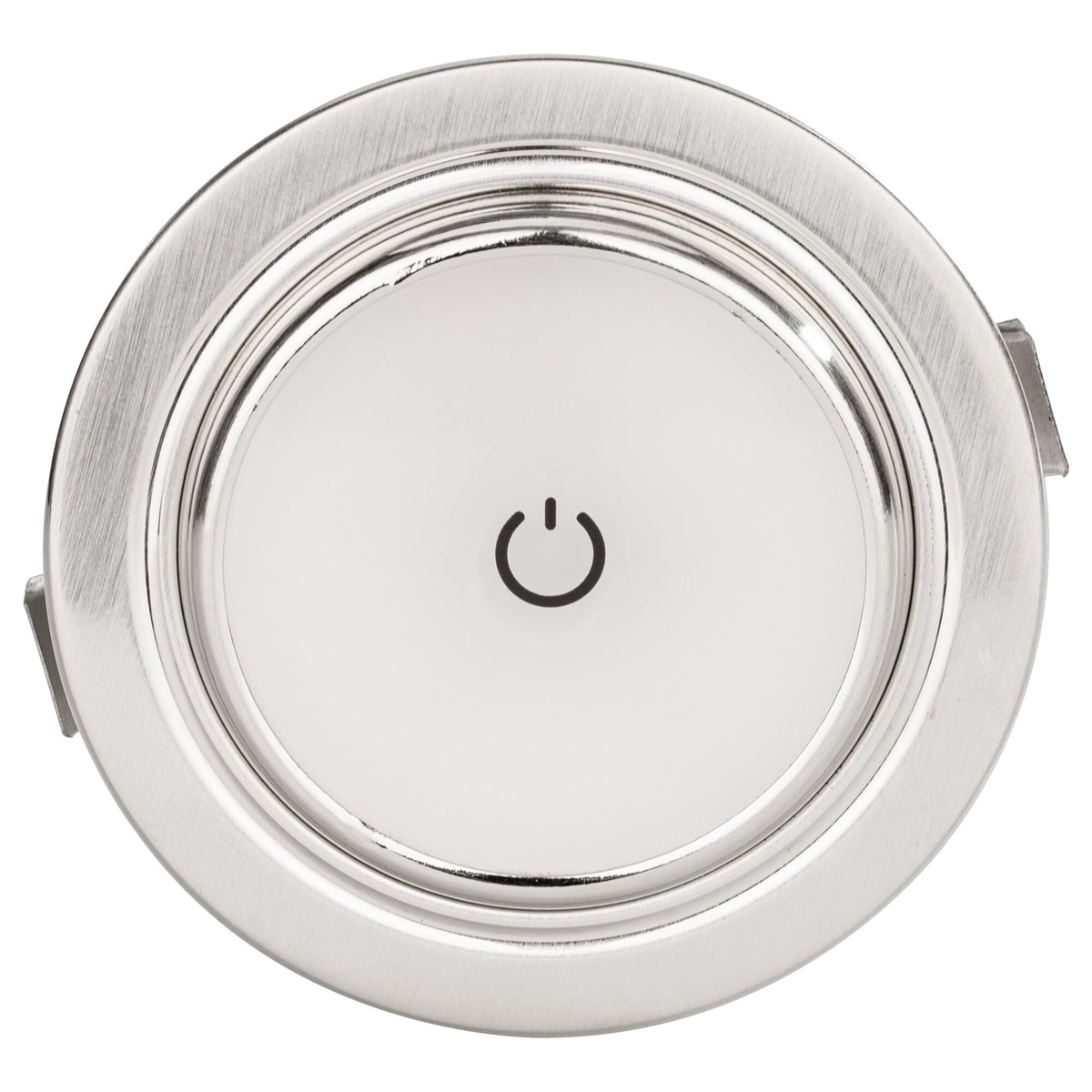 Faretto da incasso orientabile Touch per camper, argento, Ø foro 55 mm