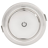 Faretto da incasso orientabile Touch per camper, argento, Ø foro 55 mm