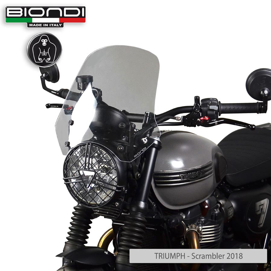 Biondi Cupolino Touring Fumè Chiaro Kawasaki Z650 RS / Triumph Scrambler, Speed, Twin - MPN 8010455