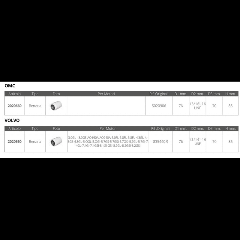 FNI Filtro Benzina Omc Volvo FB15352EC-327EC