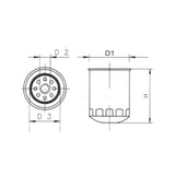 Filtro diésel FNI Nanni Yanmar G1366-1386