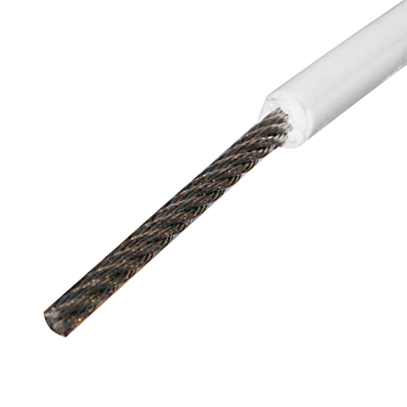 Cuerda recubierta de acero inoxidable Teci Diámetro mm 3X6 Mt 100 RECUBIERTA BLANCA 3X6
