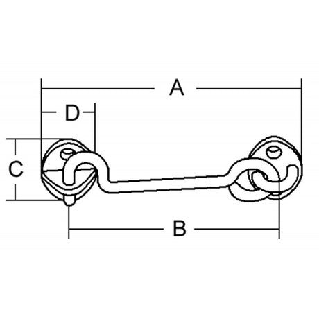 Marine Town Nautica Gancio Fermaporte Inox mm 50 9021397