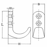 FNI Gancho Inox 316 Paquete 5 Uds S1125-A001